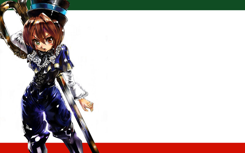 anime girl with cane