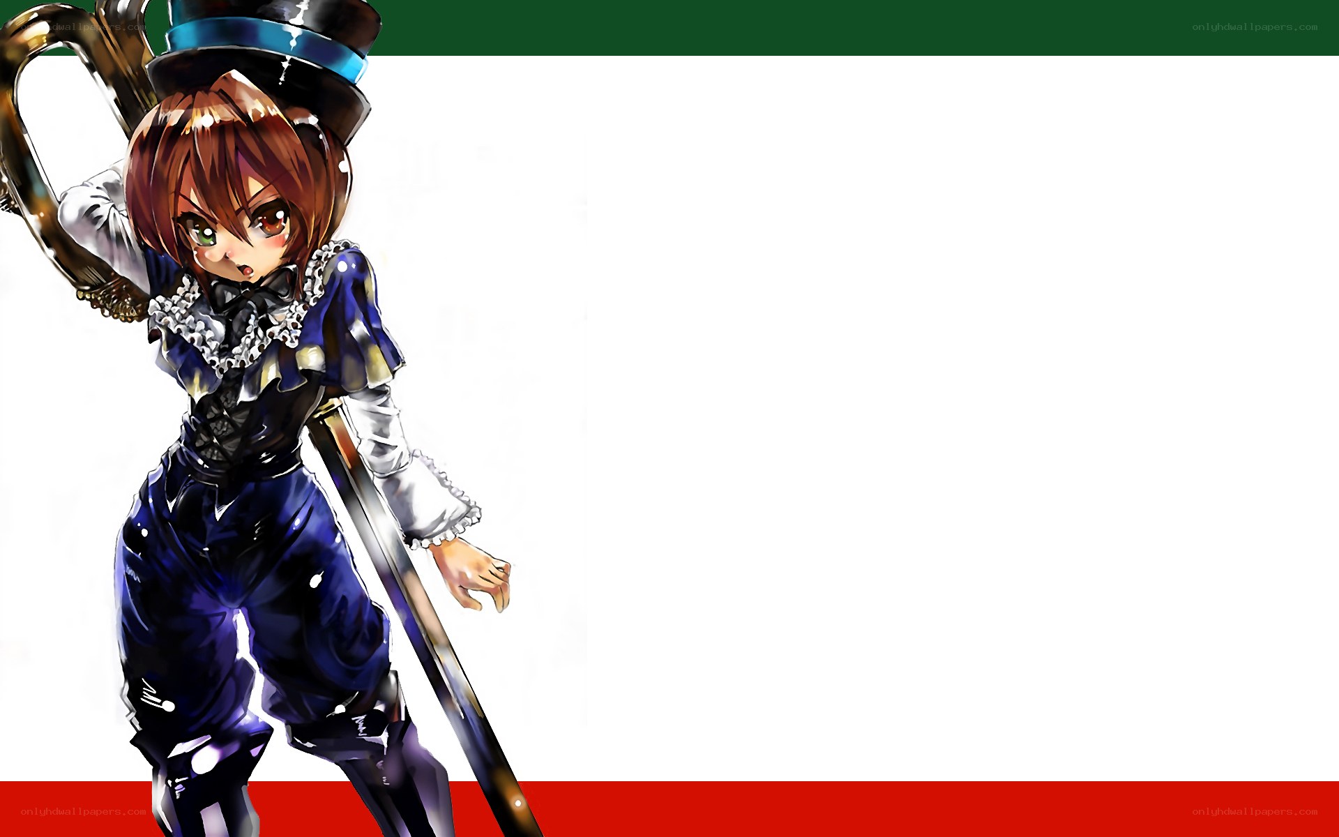 anime girl with cane