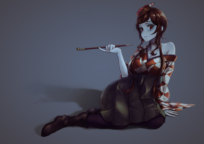Anime Girl with Cane — Brown