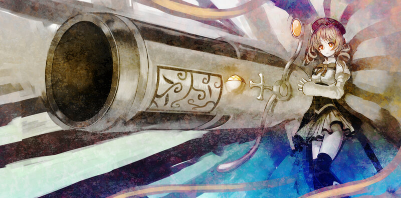 Anime Girl with Cannon — Blue