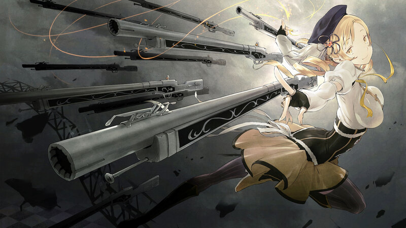 Anime girl with cannons