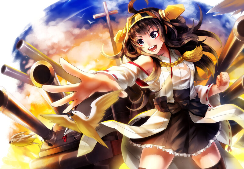 Anime Girl with Cannons — Yellow, Dramatic
