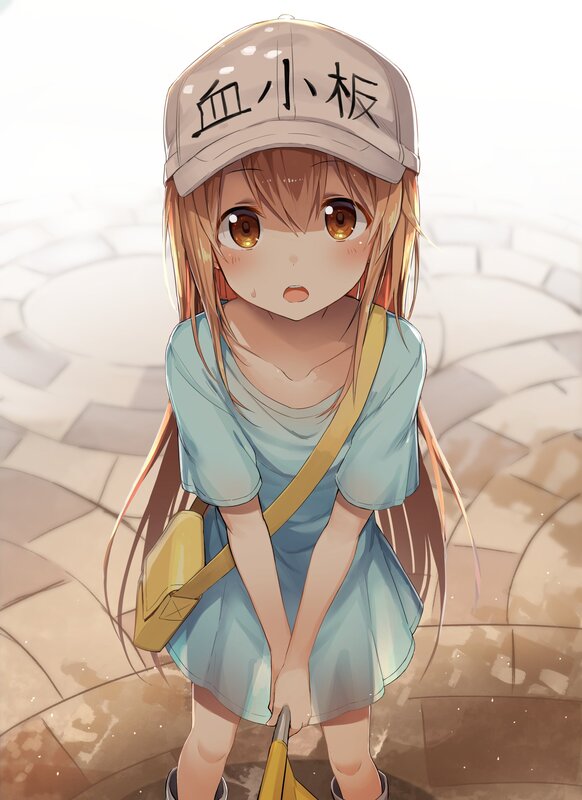Anime Girl with Cap — Blue