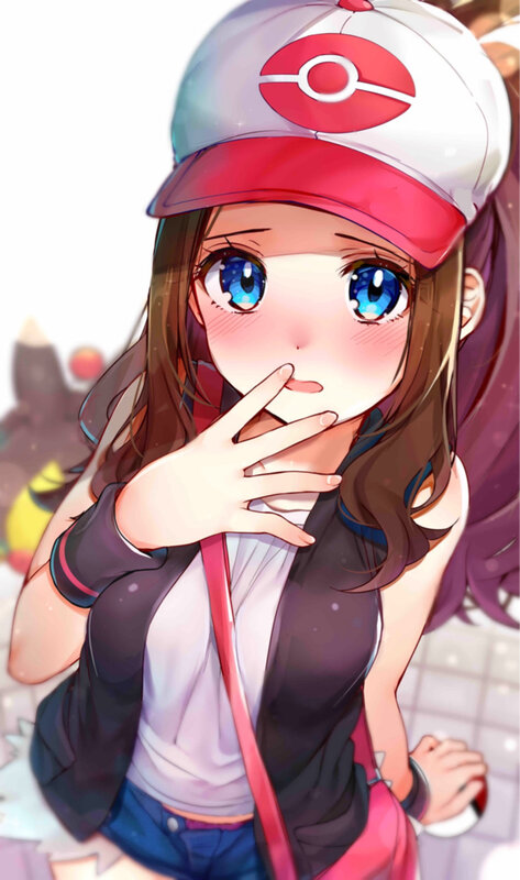 Anime Girl with Cap — White