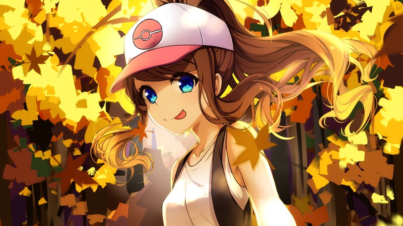 Anime Girl with Cap — Yellow
