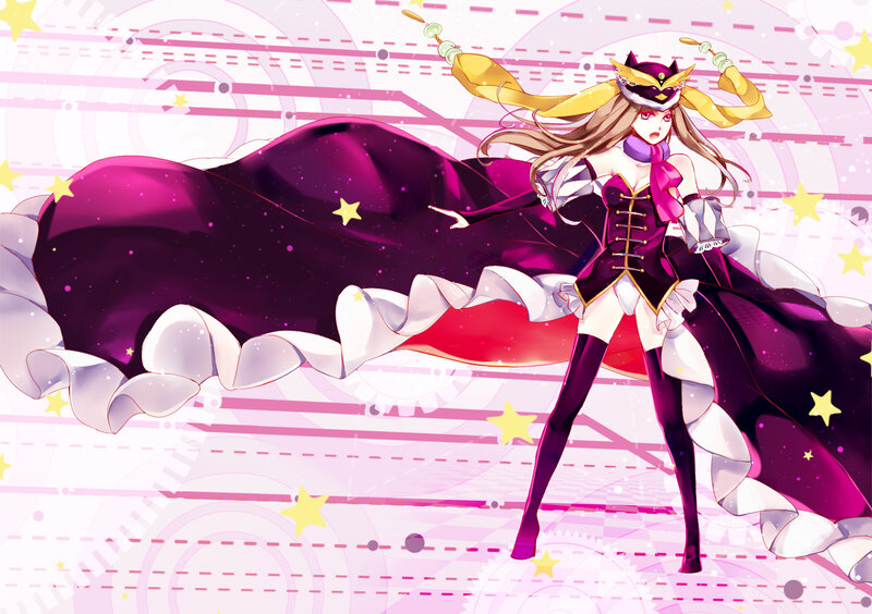 Anime Girl with Cape — Pink