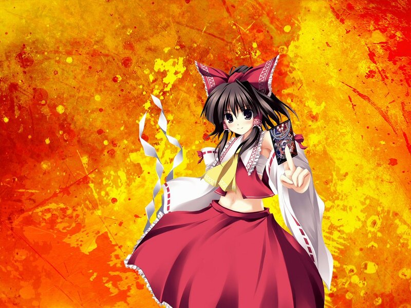 Anime Girl with Card — Red