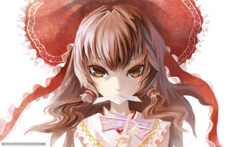 anime girl with cards