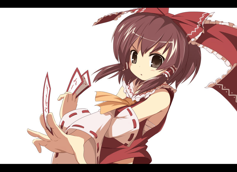 anime girl with cards
