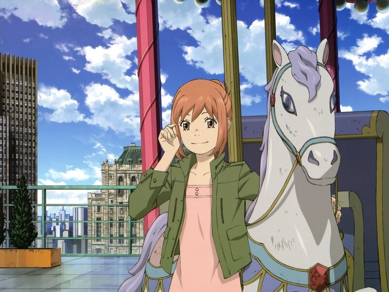 Anime Girl with Carousel Horse