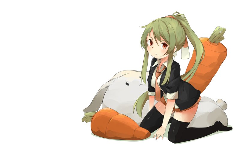 Anime Girl with Carrots