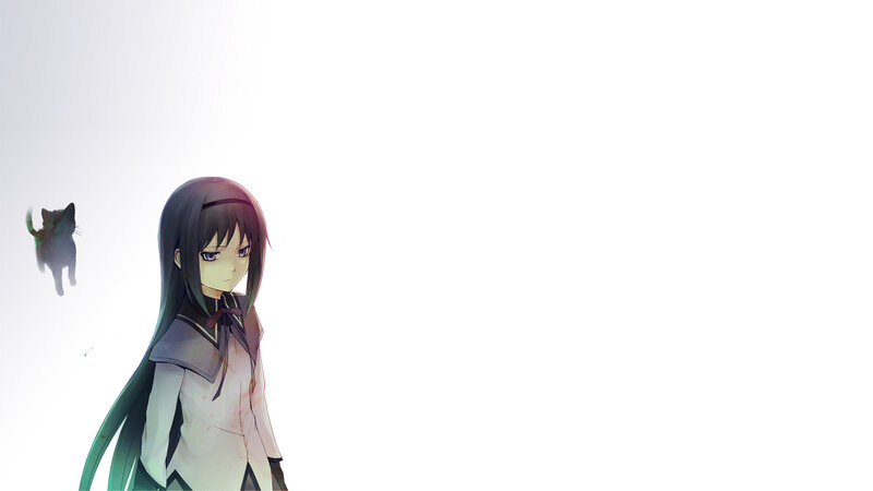 anime girl with cat