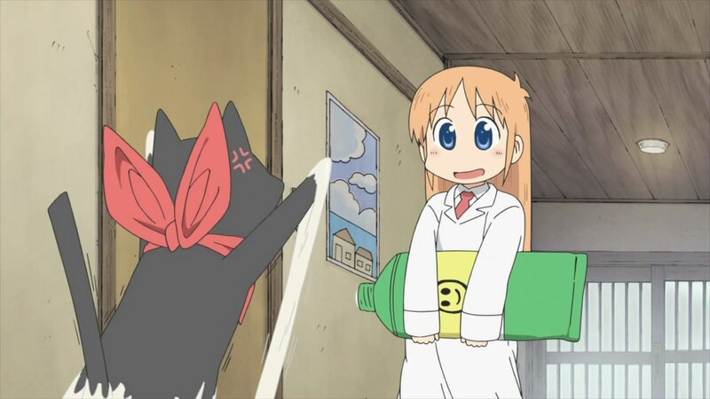 anime girl with cat