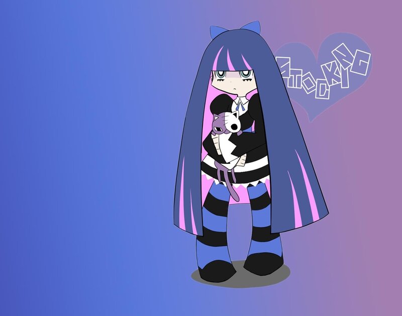anime girl with cat