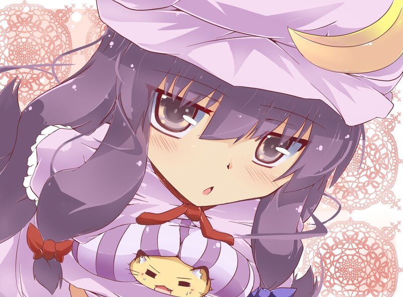 anime girl with cat