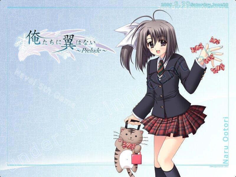 anime girl with cat bag