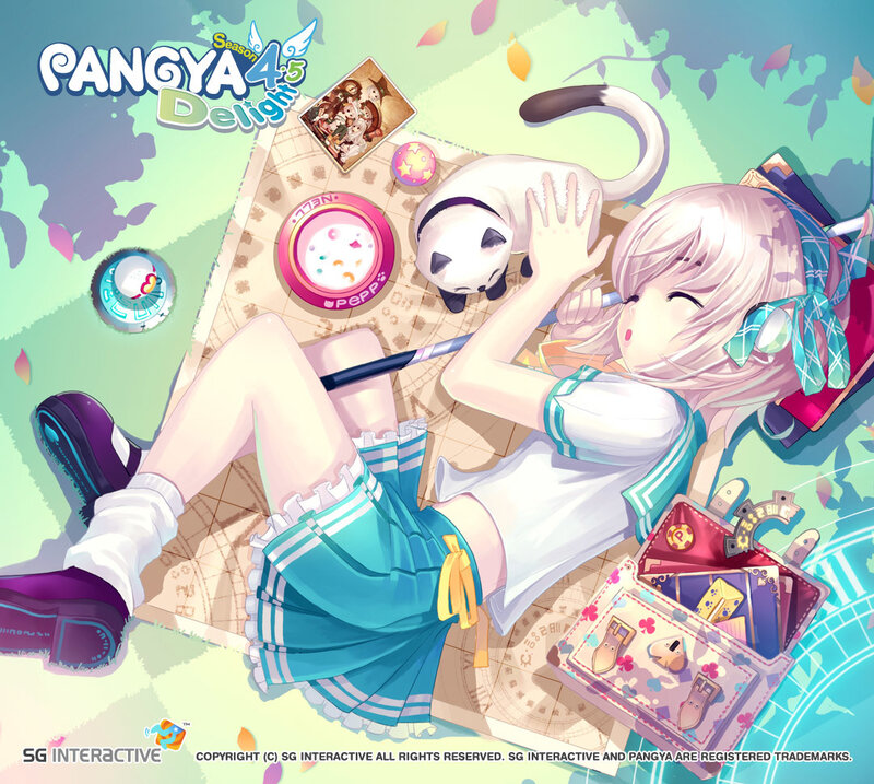 Anime Girl with Cat — Blue, Peaceful