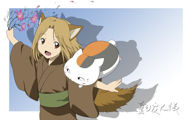 Anime girl with cat companion