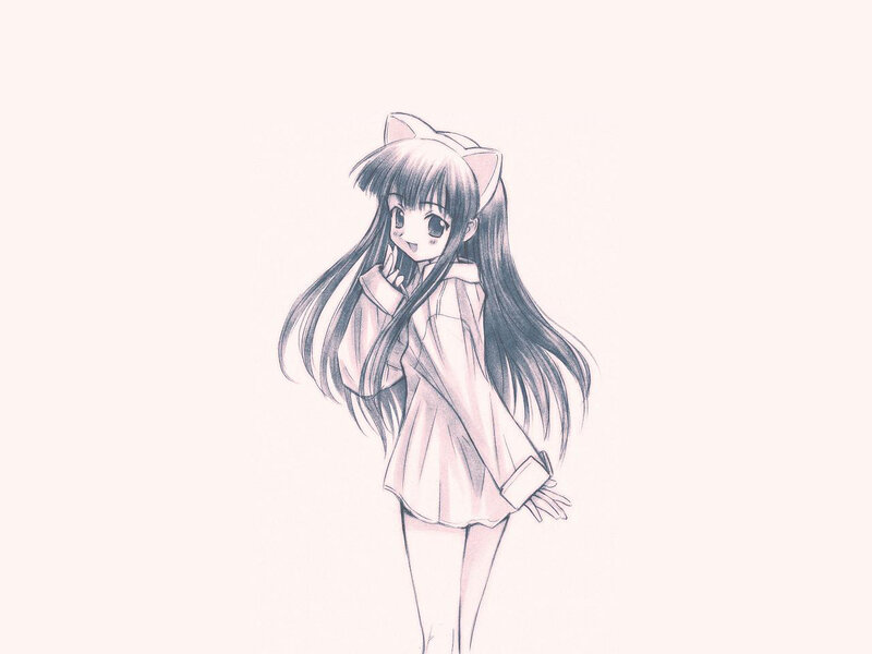 anime girl with cat ears