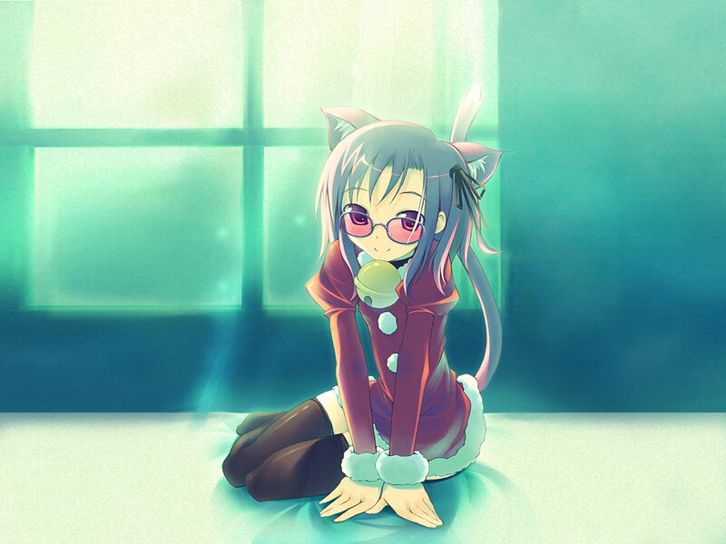 anime girl with cat ears