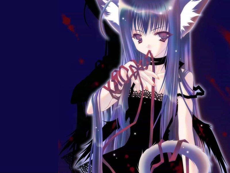 anime girl with cat ears
