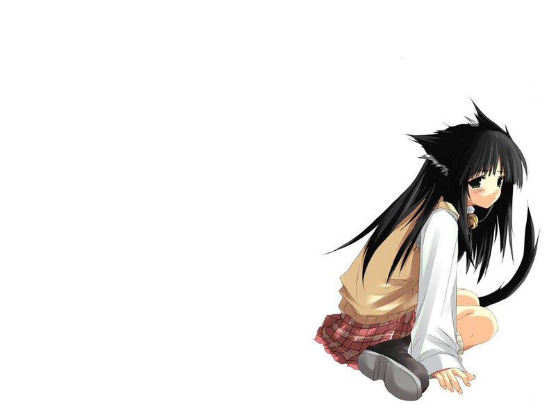anime girl with cat ears