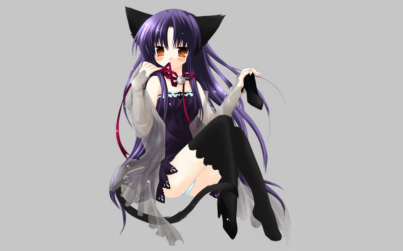 anime girl with cat ears
