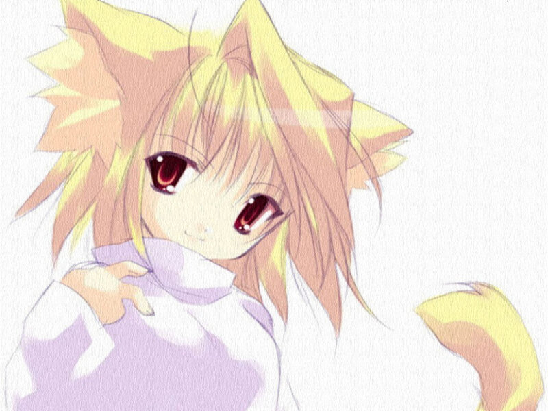 anime girl with cat ears