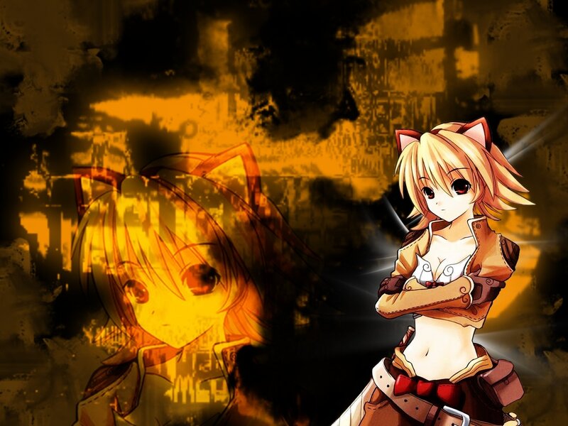 anime girl with cat ears