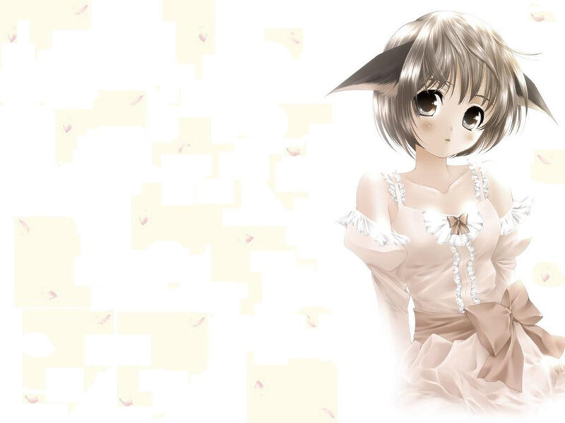 anime girl with cat ears
