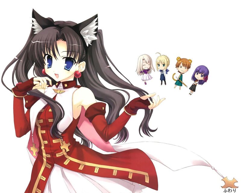 anime girl with cat ears