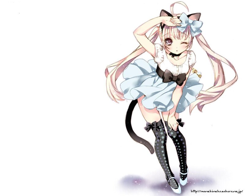 anime girl with cat ears