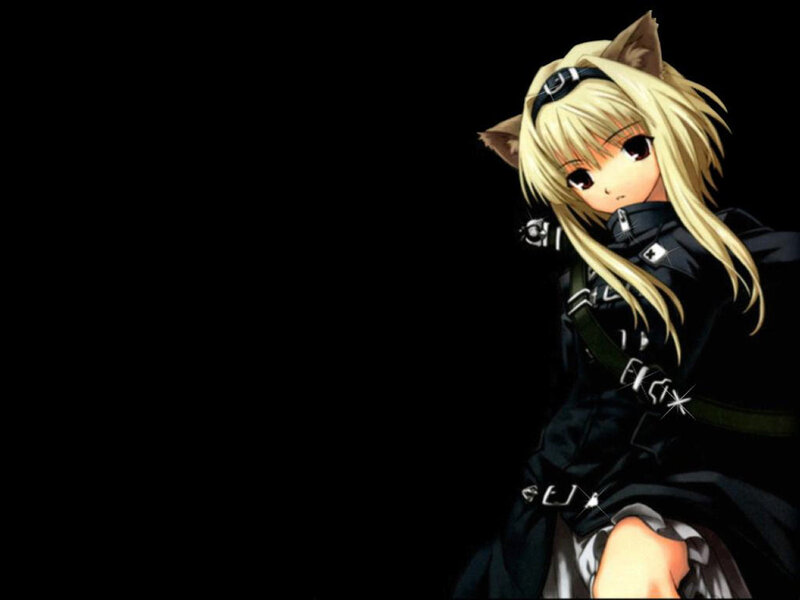 anime girl with cat ears