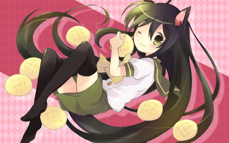 anime girl with cat ears