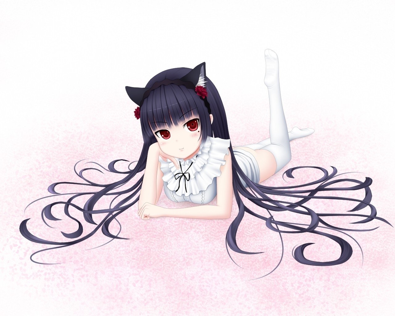 anime girl with cat ears