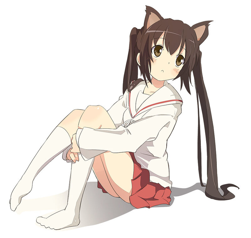 anime girl with cat ears
