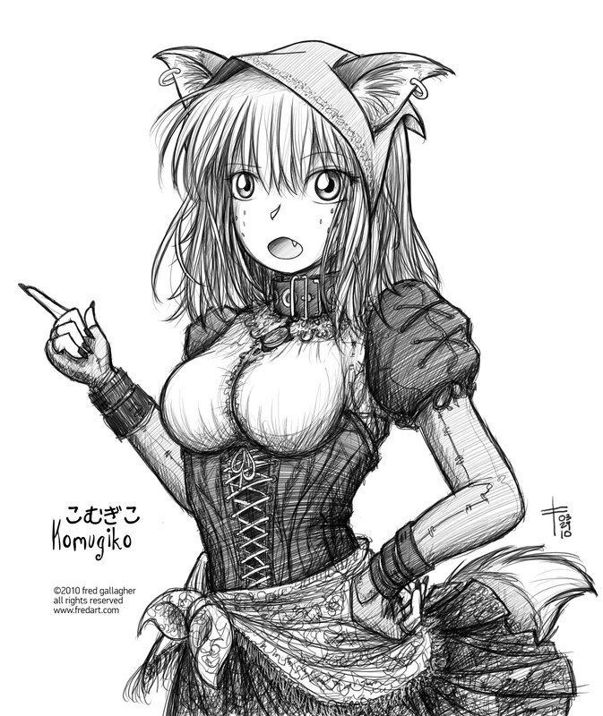 anime girl with cat ears
