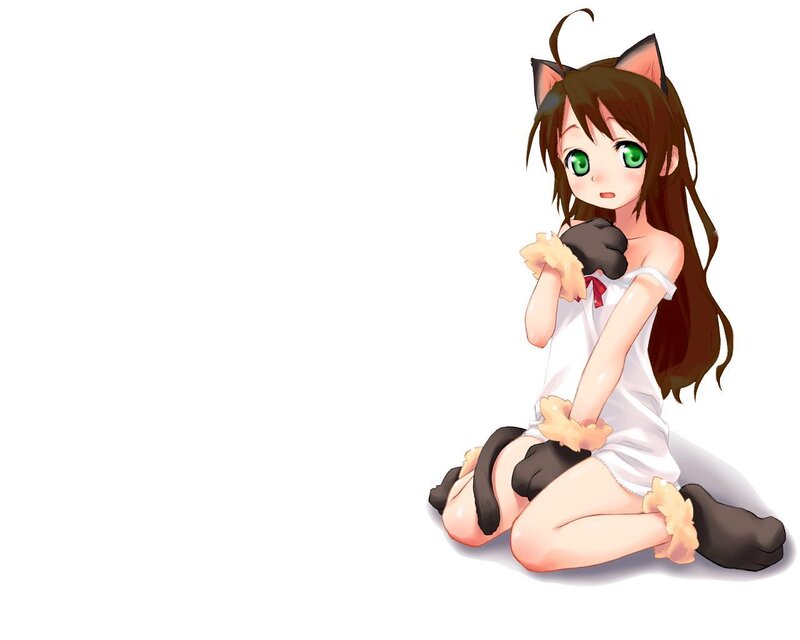 anime girl with cat ears