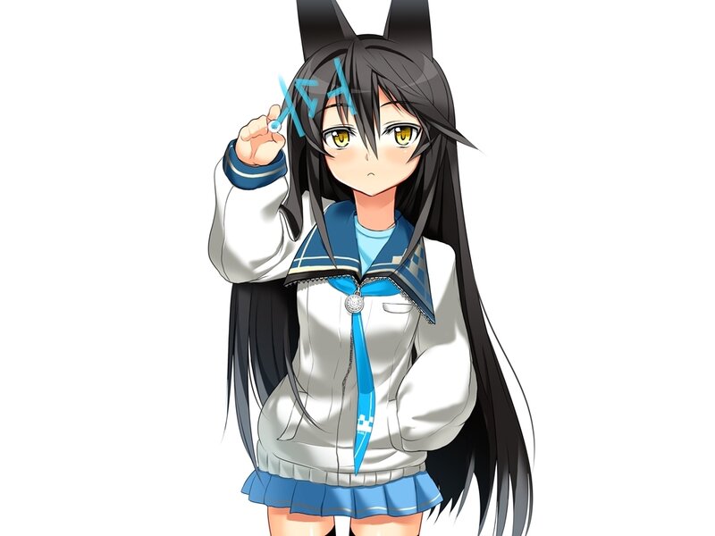 anime girl with cat ears