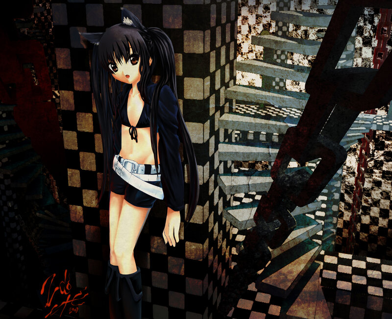 anime girl with cat ears