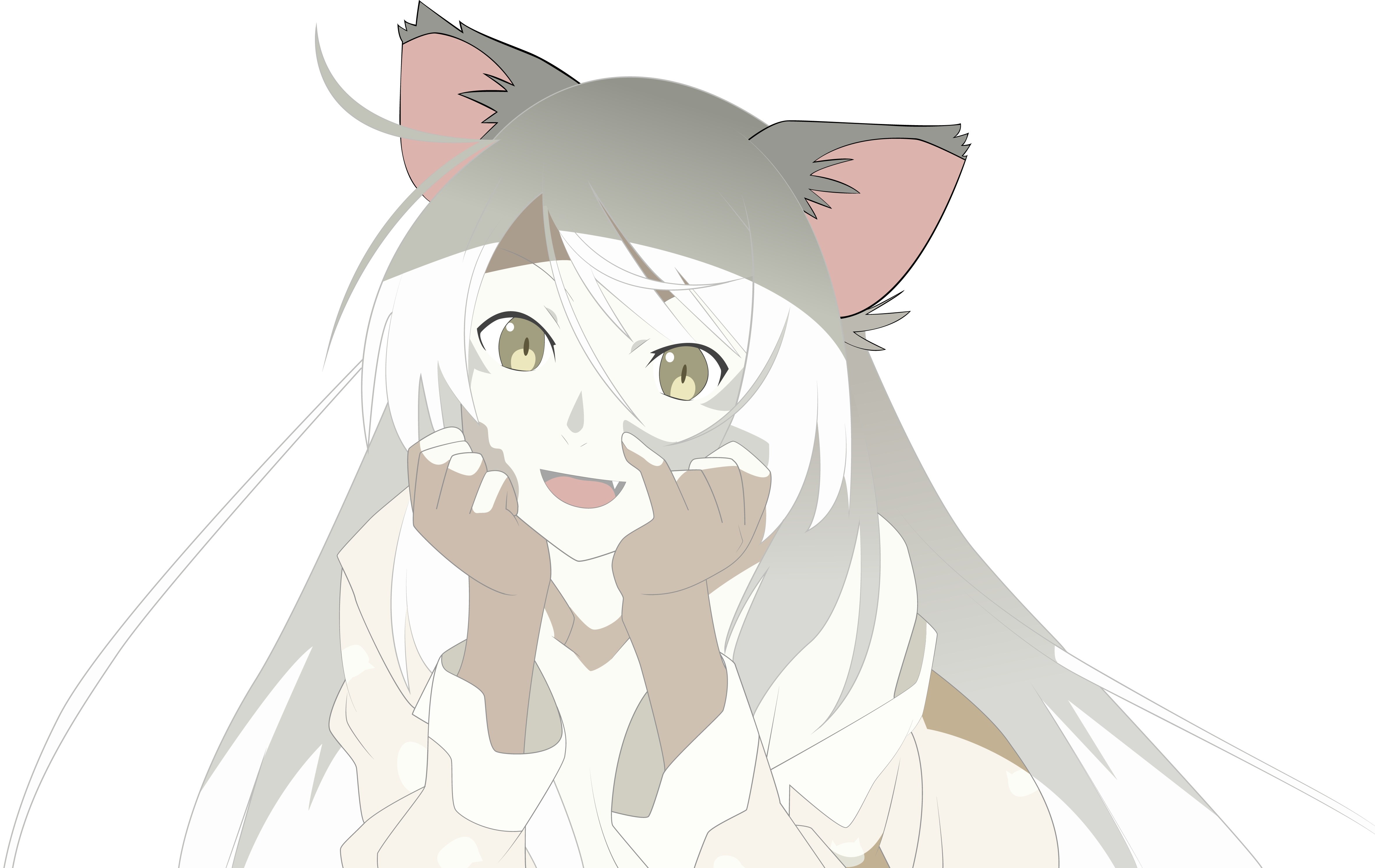 anime girl with cat ears