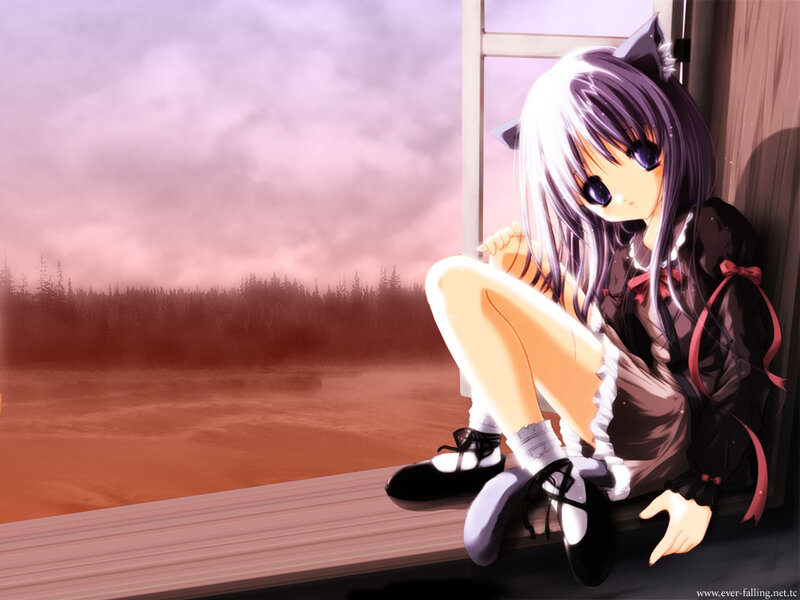 anime girl with cat ears