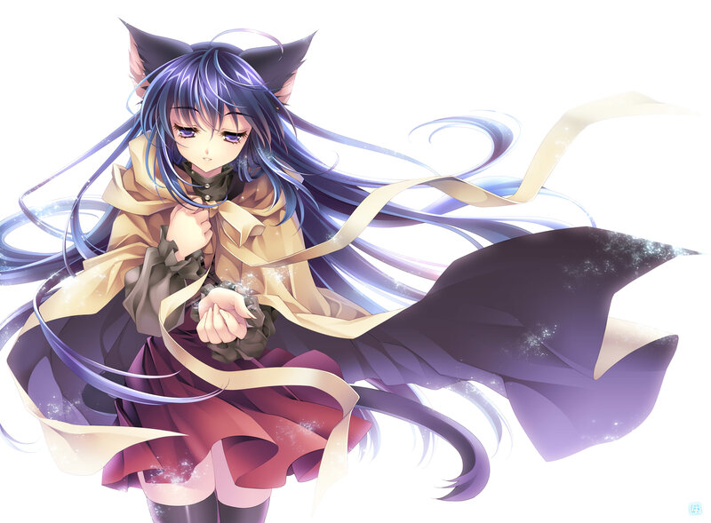 anime girl with cat ears