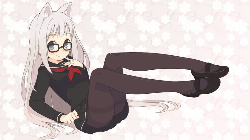 anime girl with cat ears