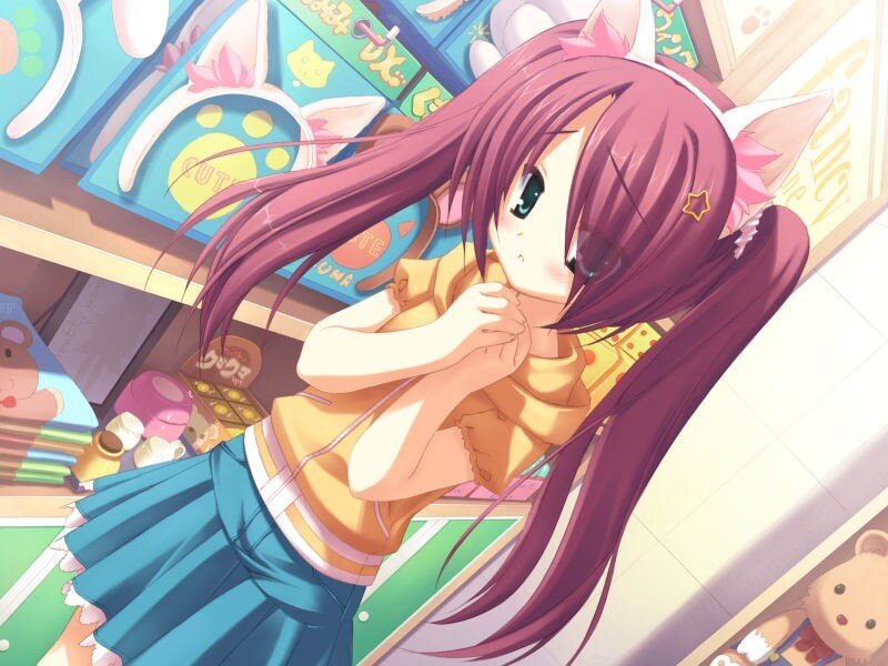 anime girl with cat ears