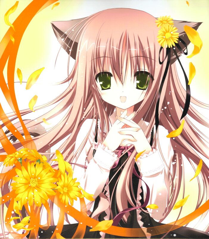 anime girl with cat ears