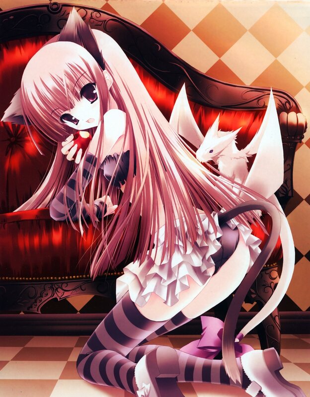 anime girl with cat ears