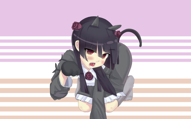 anime girl with cat ears