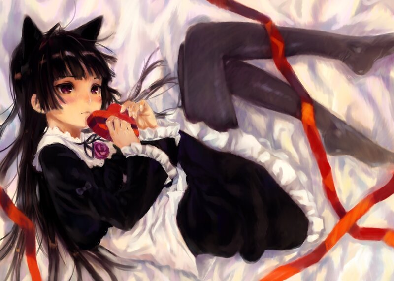 anime girl with cat ears