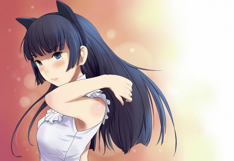 anime girl with cat ears